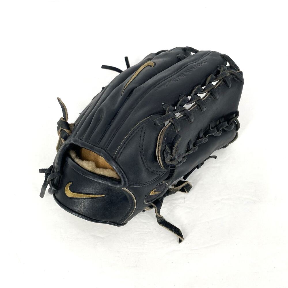 Nike Pro Gold Tradition 11.5” Baseball Glove Black Leather Rare RH Throw